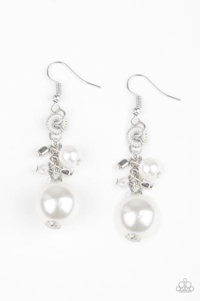 Timelessly Traditional - White Earring